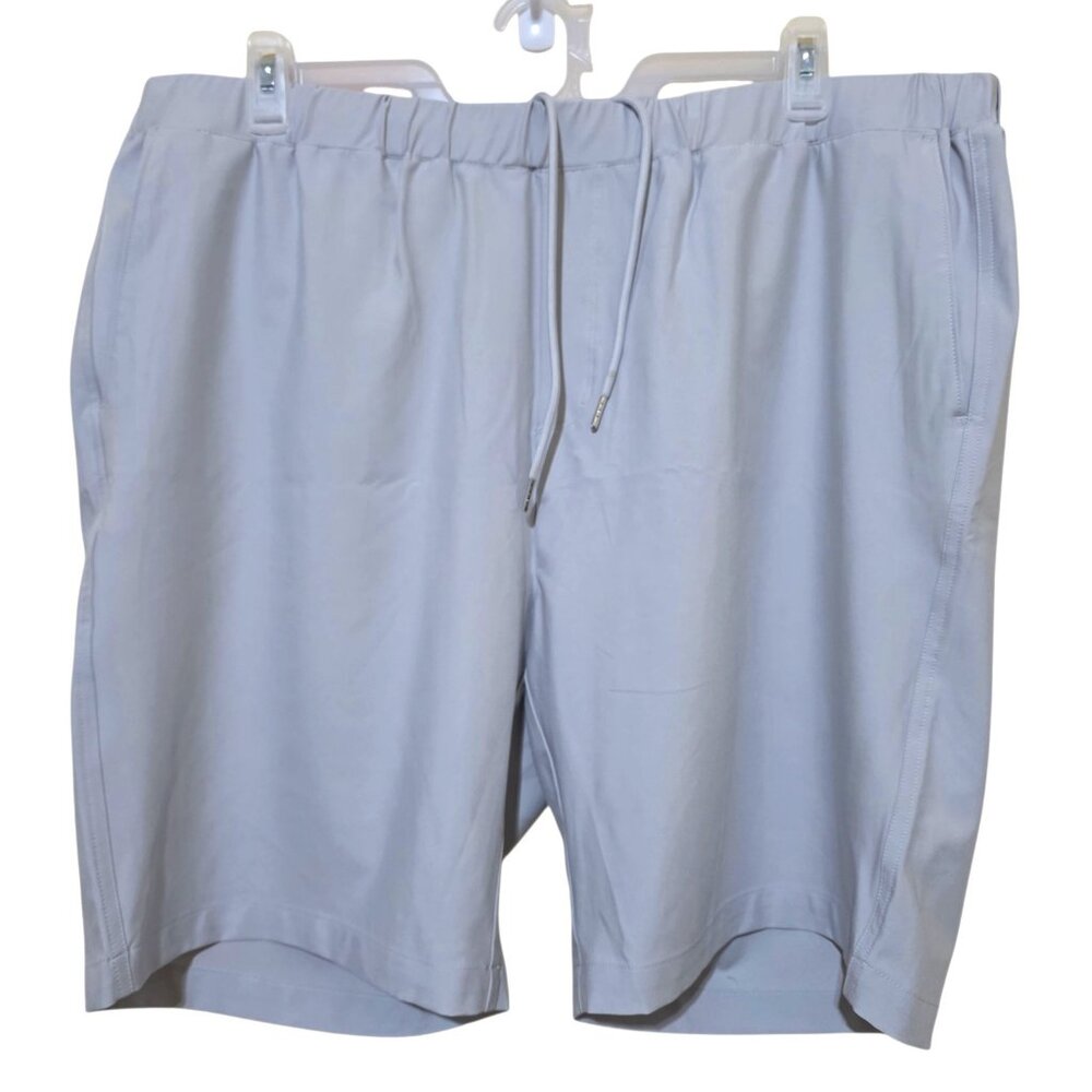 Greg Norman Pull-On Golf Short Men's Size XXL Stretch Waistband Draw Cord Gray